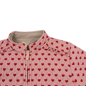 Куртка утепленная с оборками Konges Slojd "Thermo Frill Coeur Mellow", валентинки